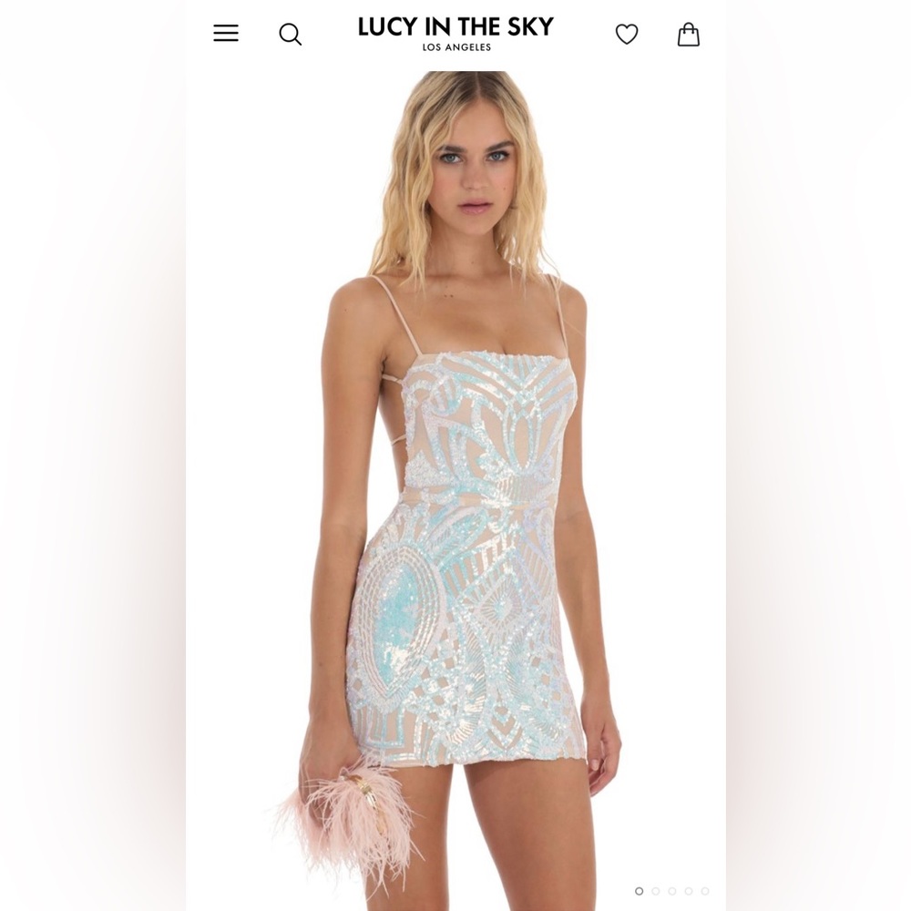 BRAND NEW! Never worn Lucy in the Sky Starstruck Strappy Dress in Nude